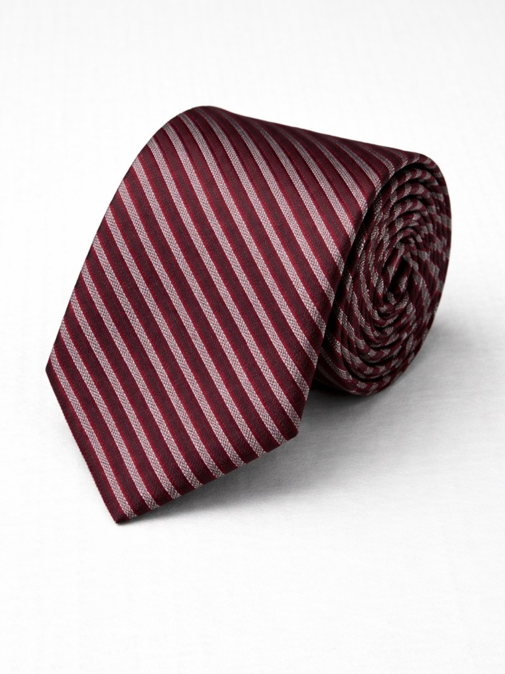 Claiborne Mens Silk Handmade Tie Striped Quiet Luxury Old Money